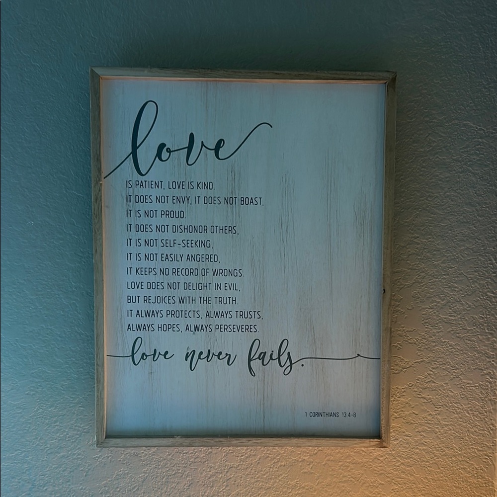 Love Never Fails Wall Art